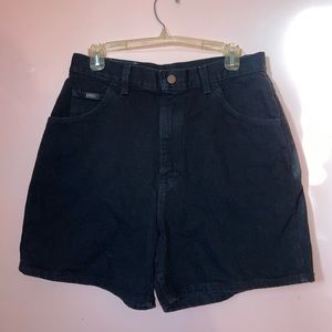 Lee Black Denim High Rise Shorts